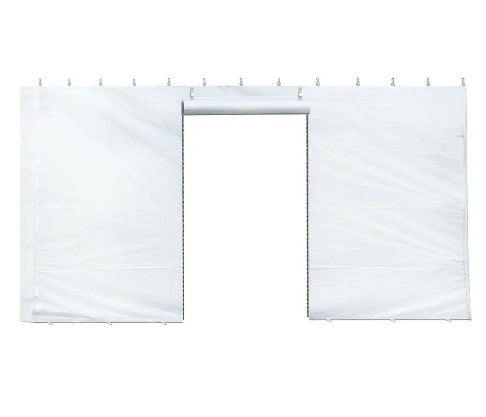 7x15 Solid Blockout Vinyl Sidewall with Zipper Door for Canopy Event Party Tent