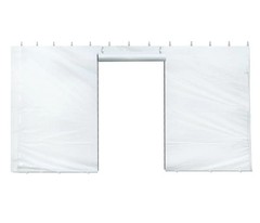 7×15 Solid Blockout Vinyl Sidewall with Zipper Door for Canopy Event Party Tent