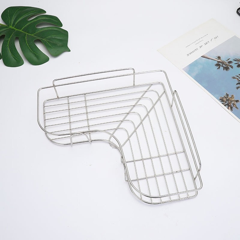 Shower Caddy Shelf Bathroom Corner Bath Storage Holder Organizer Triangular Rack gallery