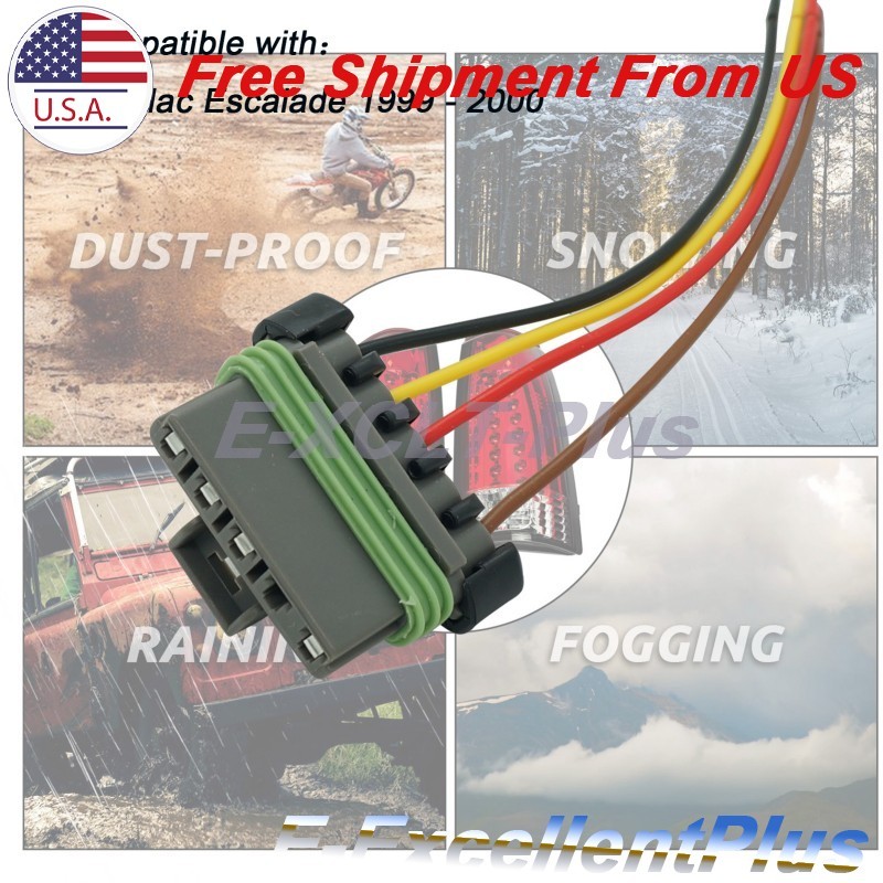 2PCS Tail Lamp Harness Pigtail Connector Fr Chevy Pickup C1500 C2500 C3500 K1500 gallery