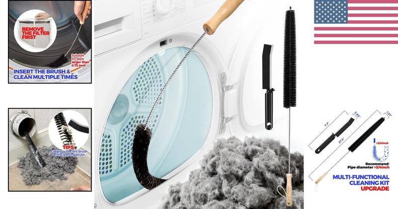Versatile Dryer Vent Cleaner - Long Lint Brush & Coil Cleaner for Home Safety gallery