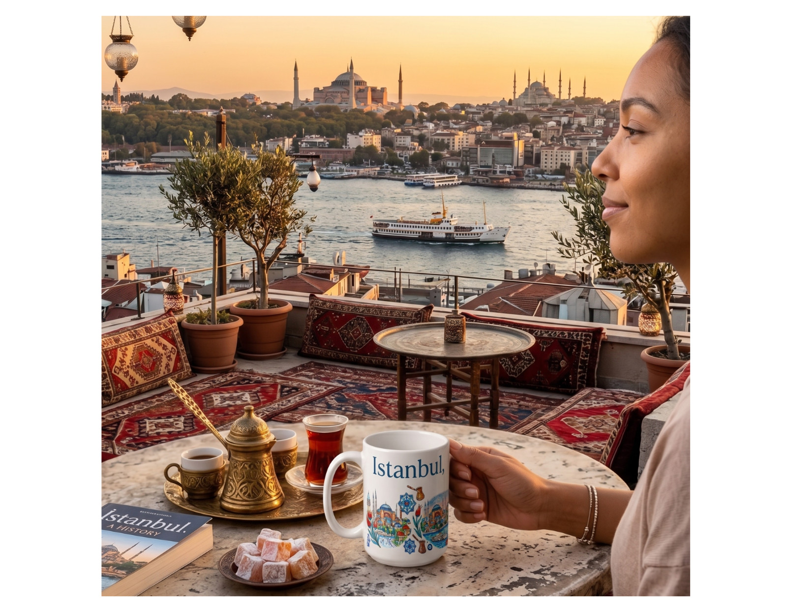Mug - Istanbul Turkiye - Ceramic - 15oz - Hot or Cold gallery