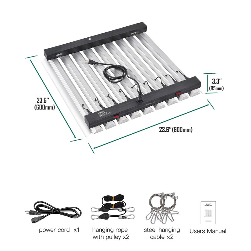 400W LED Grow Light 4×4ft Coverage with Double Switches, Full Spectrum Grow L... gallery