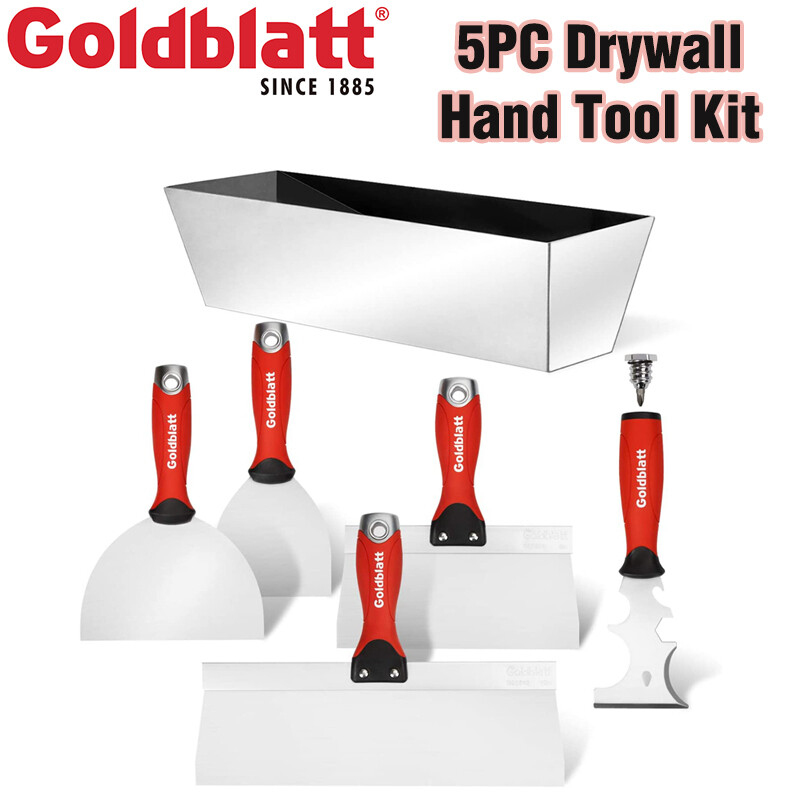 Goldblatt Drywall Hand Tool Kit Taping Knife Joint Knife Paniter Scraper Mud Pan gallery