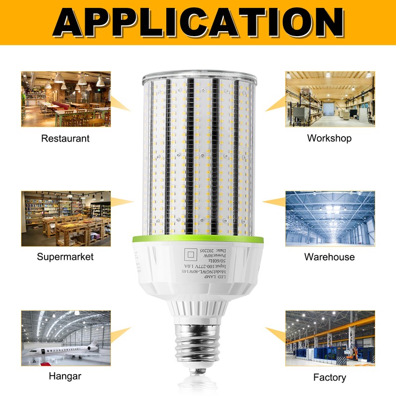 LED CORN BULB Light 80W E39 Mogul Base Replace 400Watt HID/CFL/HPS 5000k 6000k gallery