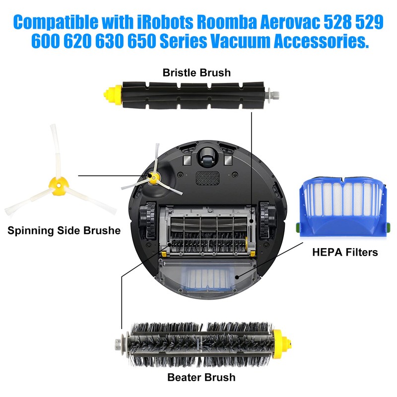 Replacement Part Kit For iRobot Roomba 600 Series Vacuum Filter Brush Cleaner gallery
