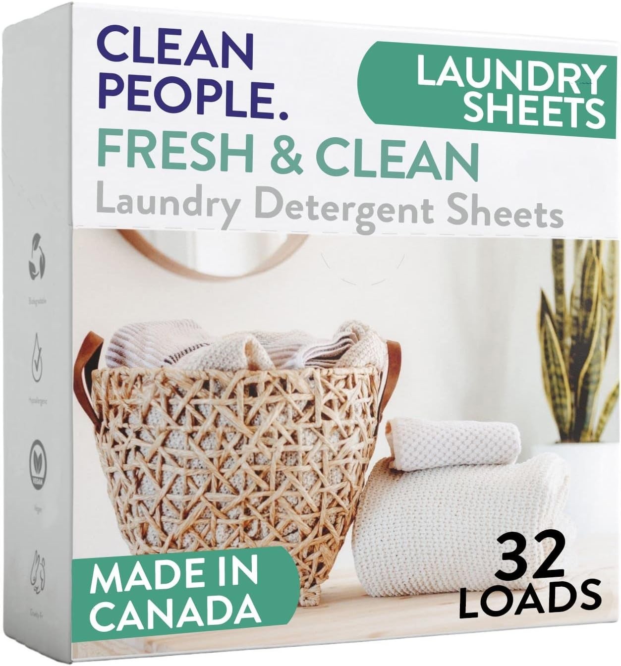 Clean People Laundry Detergent Sheets - Recyclable Packaging, Hypoallergenic, St gallery