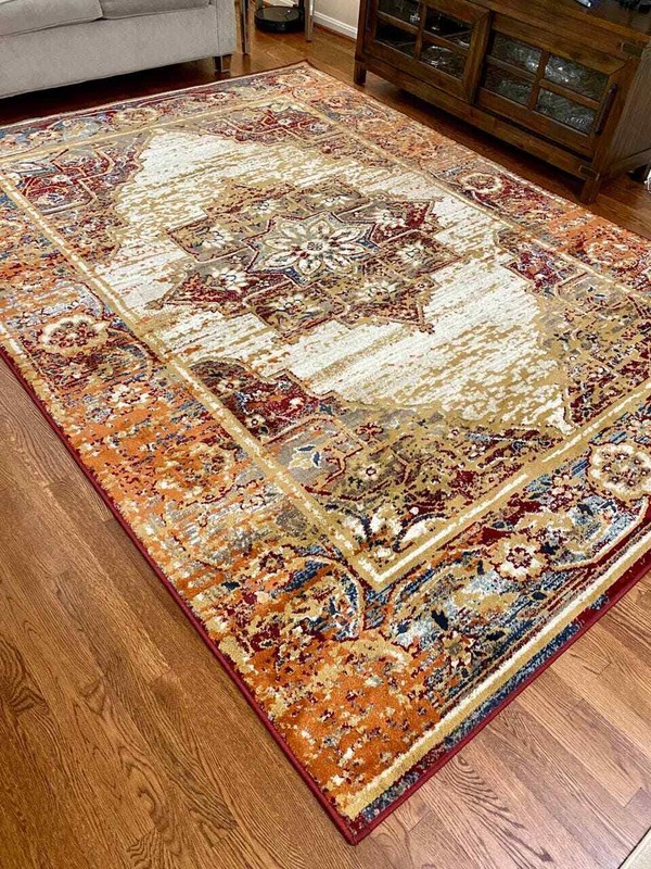 New Distressed pattern Area Rug Floor 8x11, 5x8 Carpets and 2x8 Runners gallery