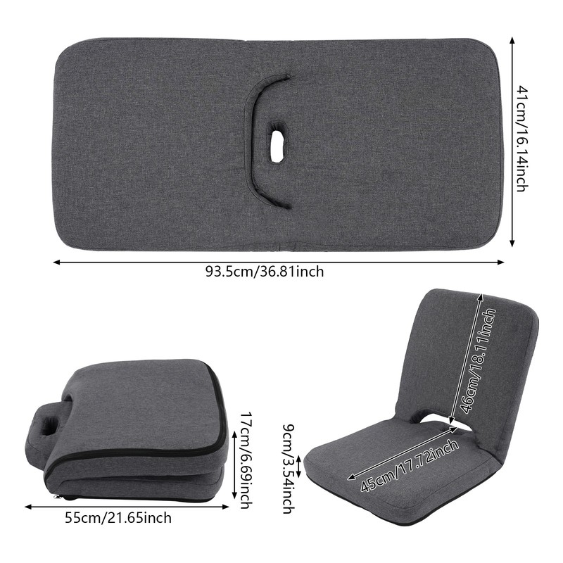 Floor Chair with Back Support Adjustable Floor Chair Foldable Meditation Seat gallery