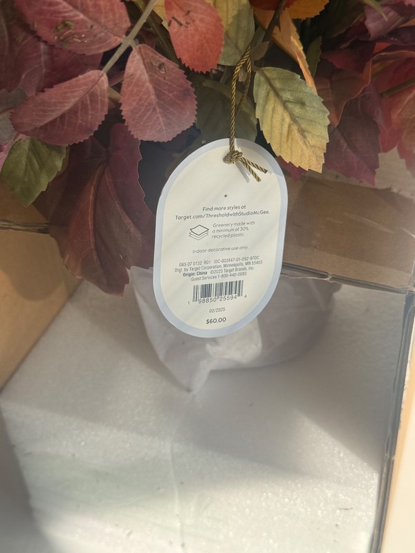 31" NEW WITH TAGS FALL LEAF STATEMENT ARRANGEMENT THRESHOLD CENTERPIECE XL gallery