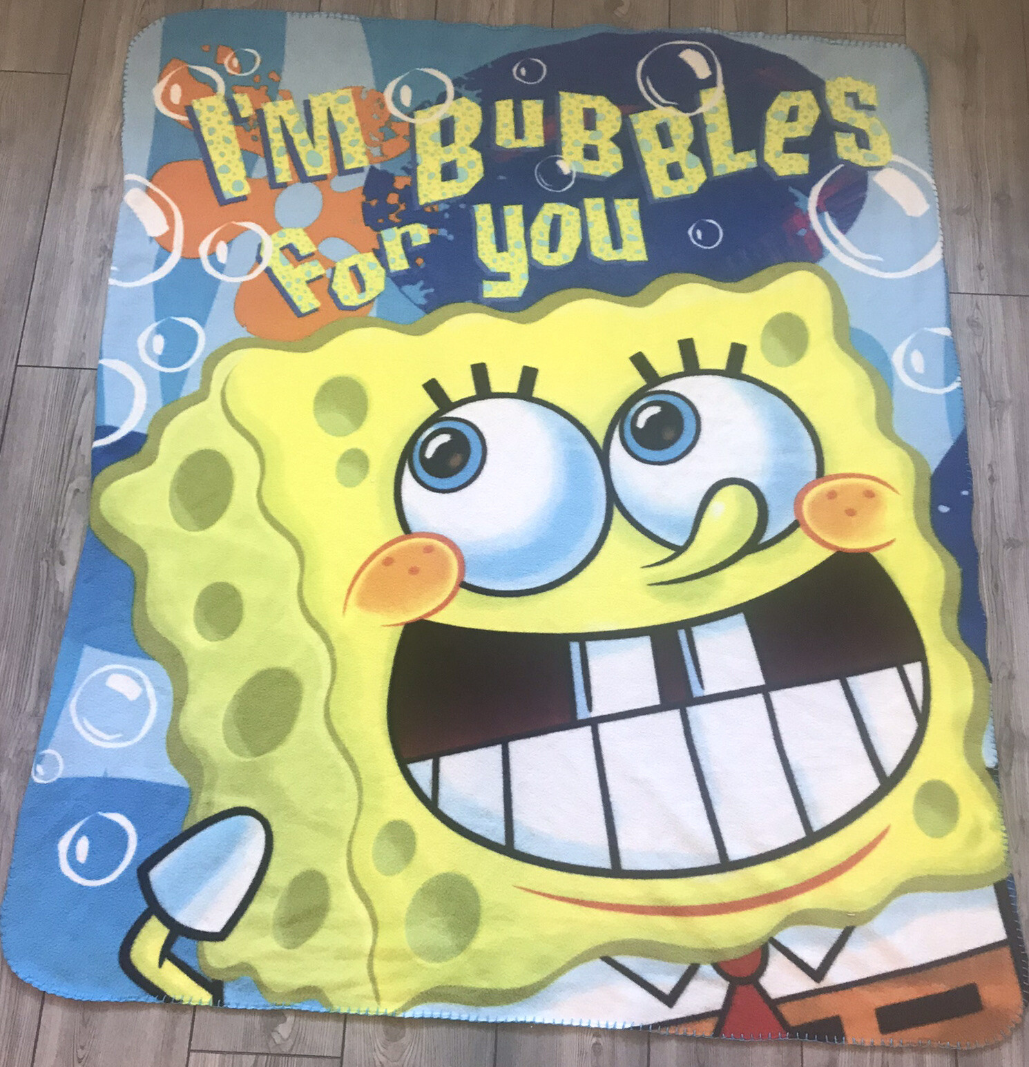 NICKELODEON Spongebob Im Bubbles For You Lightweight Fleece Throw Blanket 56x48” gallery