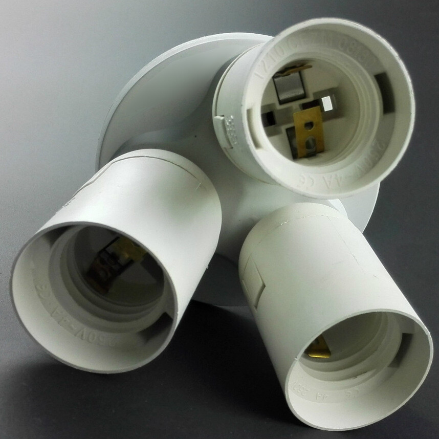 3 to 1 Light Socket E26 Splitter Lamp Base Adapter for Standard LED & CFL Bulbs gallery