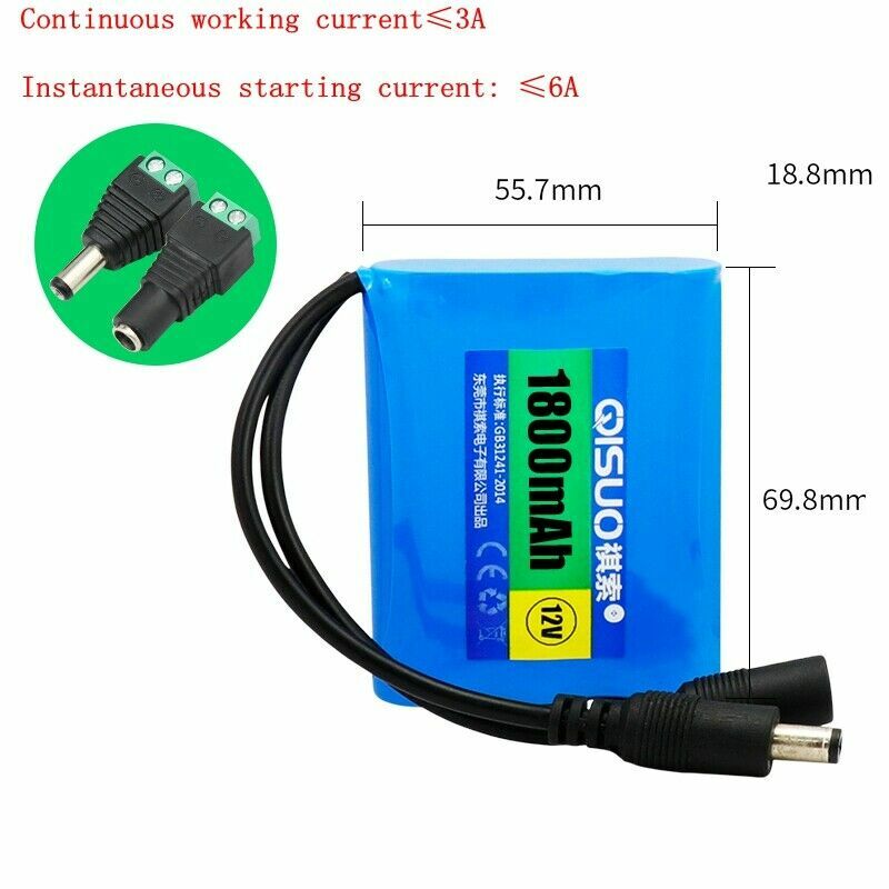 New DC 12V 1500-30000mAh Rechargeable Li-Battery Pack for LED Light Bar Robotics gallery