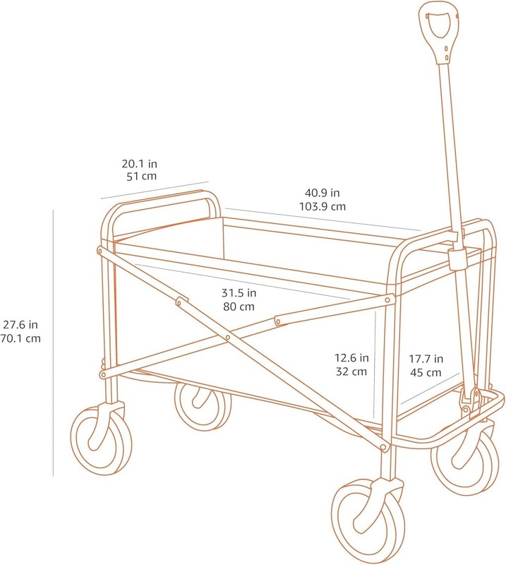 Collapsible Heavy Duty Utility Wagon for Outdoor Sports, Camping, Garden- 265lbs gallery