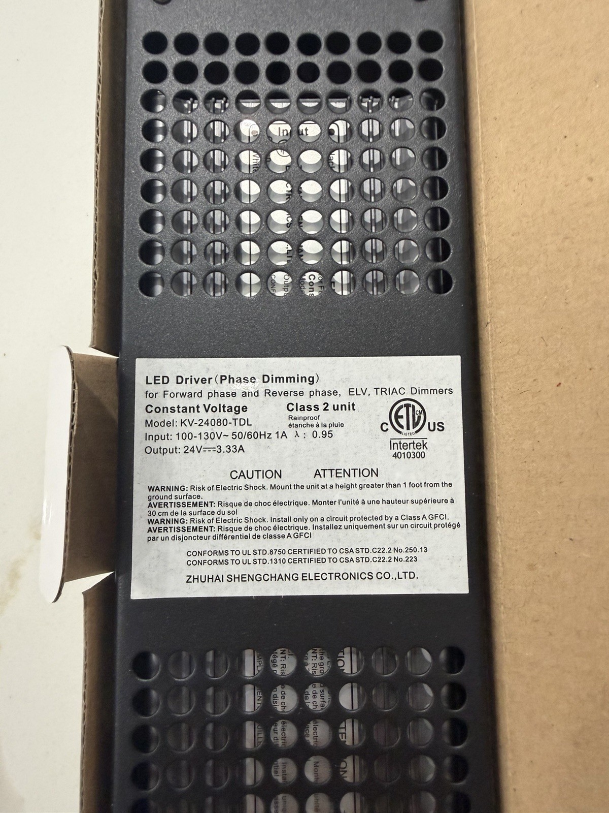 American Lighting ELV-80J-24 Dimmable LED Driver Transformer 24V DC 80W gallery