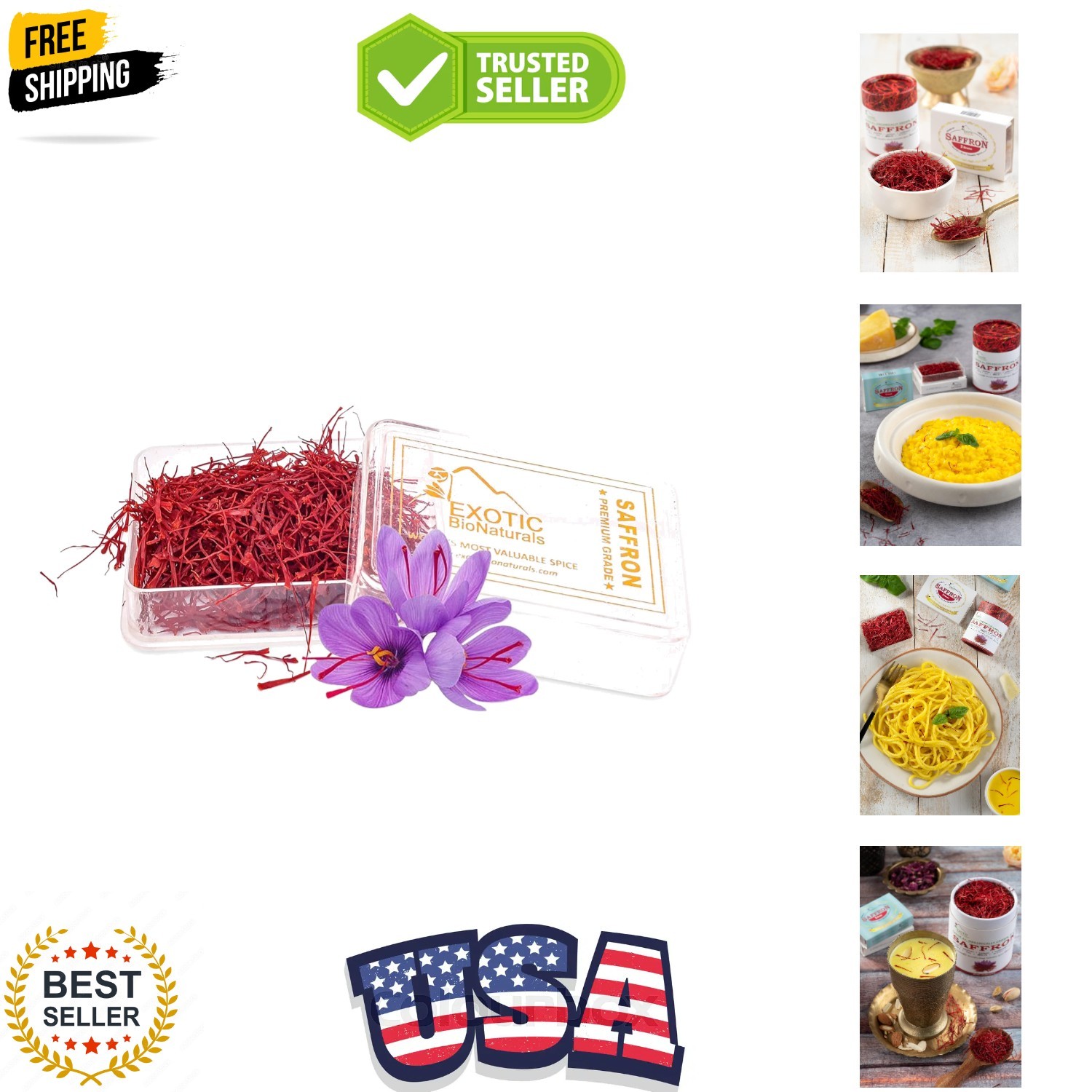 Quality Saffron | Super Negin Grade A+ Saffron Threads | Pure all Red Saffron... gallery