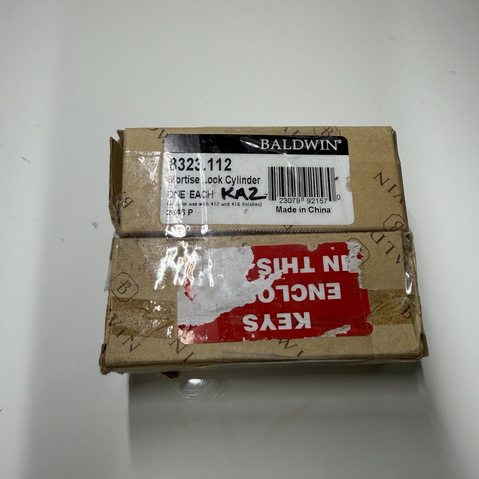 Baldwin 8323.112 Mortise Lock Cylinder Set Brass 1-1/4" New Old Stock gallery