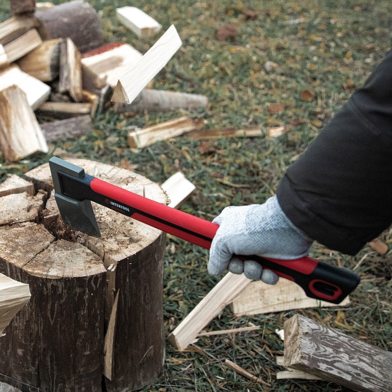 INTERTOOL 3 lbs Mid-Size Wood Chopping Axe, 24-inch Felling Ax STORM HT08-0293 gallery