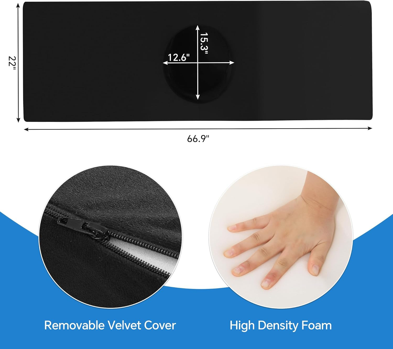 BBL Recovery Mattress with Hole - High Density Foam Pillow for Post-Surgery Comf gallery