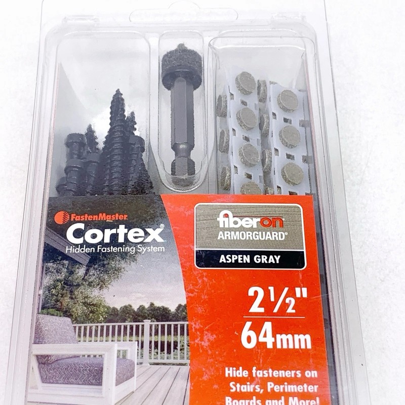 FastenMaster Cortex 2-1/2" Fiberon Decking Hidden Fastening 75 Screws Gray Plugs gallery