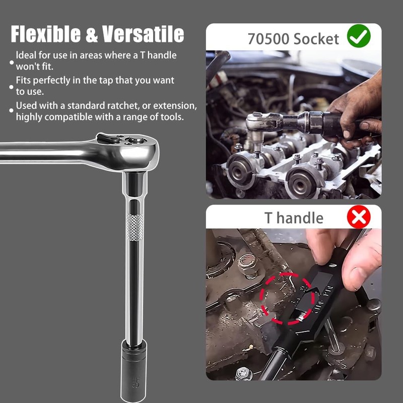 Tap Socket Set 70500 8 Piece Tap Sockets for 1/4 & 3/8 Drive Fits MCTI Standard gallery