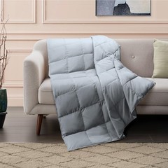 Lightweight Down Throw Blanket Feather Down Throw for Couch Sofa Soft Packabl…