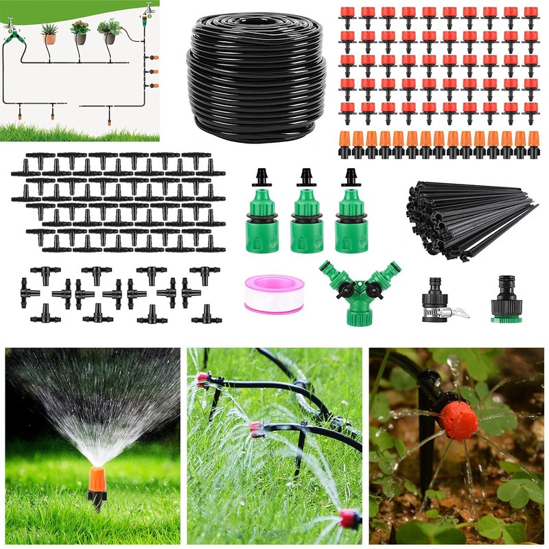164FT Automatic Drip Irrigation System Kit for Garden Greenhouse &Patio Watering gallery