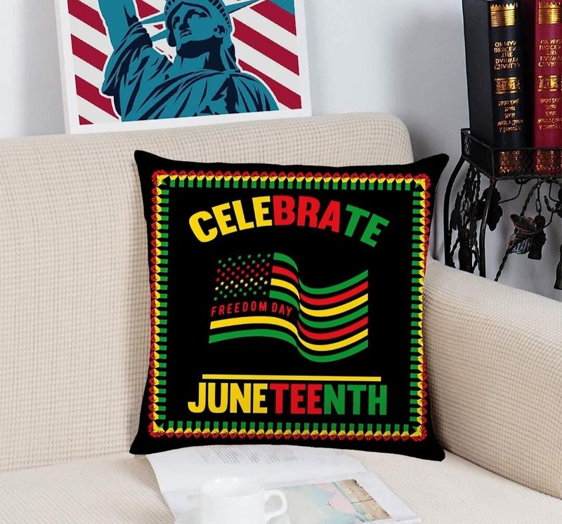 4 Pieces Juneteenth Pillow Covers 18 x 18 Inch Throw Square Juneteenth Decorativ gallery