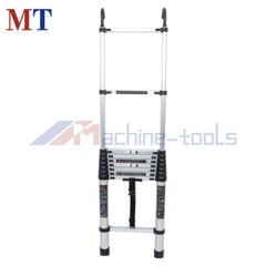 12.5 FT Collapsible Telescopic Extension Ladders Aluminum With Hooks 330lbs
