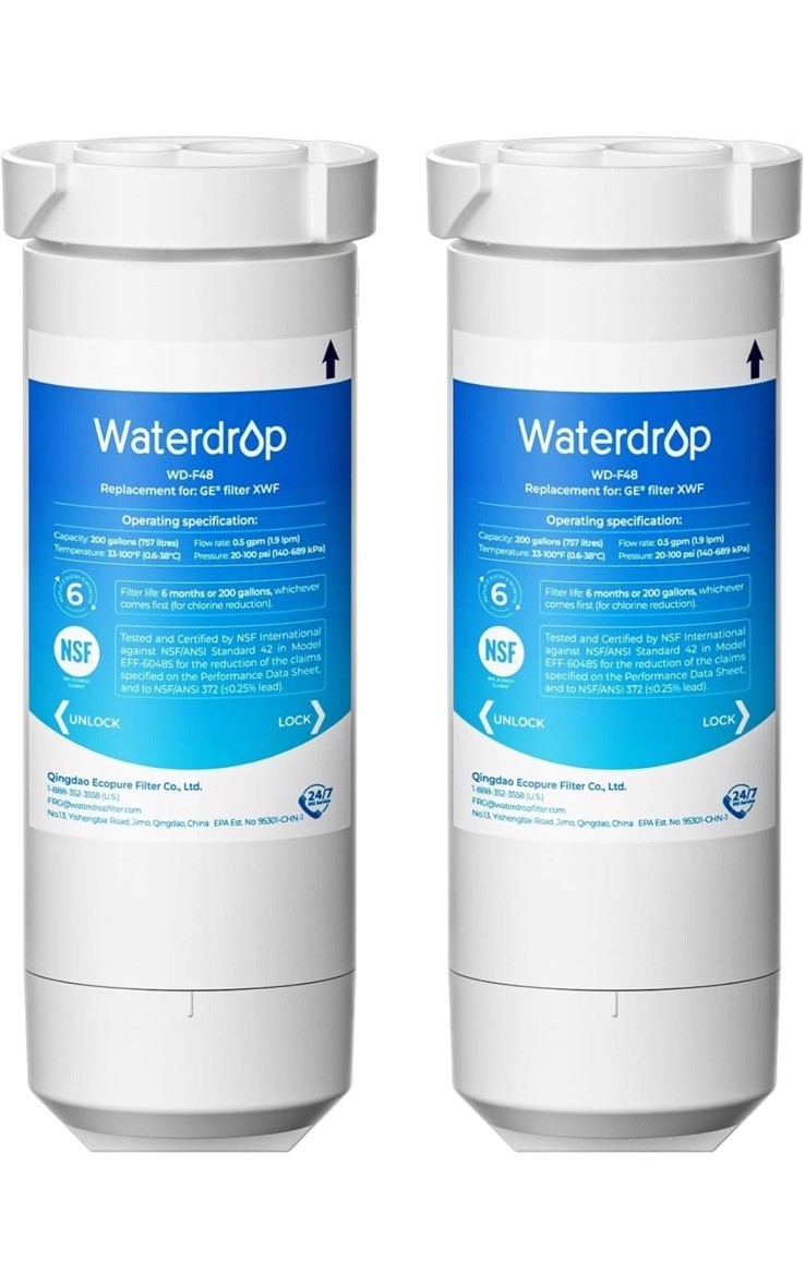 Waterdrop XWF Water Filter for GE® XWF Refrigerator for GE® XWF Lot Of 2 New E53 gallery