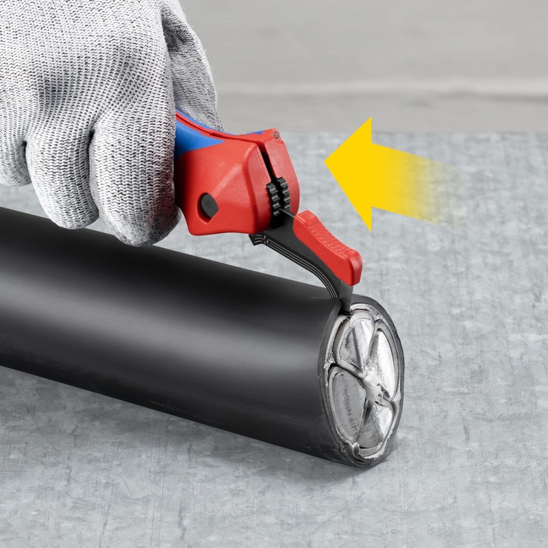 KNIPEX 1650145SBA Ratcheting Insulation Knife Fixed Blade Ergonomic Grip Tool gallery