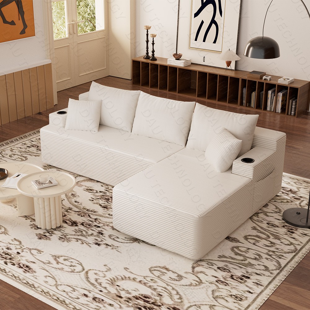 Modern Sectional Couches Oversized L-Shaped Curved Sofa Comfy Cloud Couch Sofa gallery