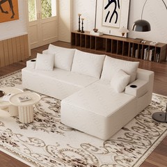 Modern Sectional Couches Oversized L-Shaped Curved Sofa Comfy Cloud Couch Sofa