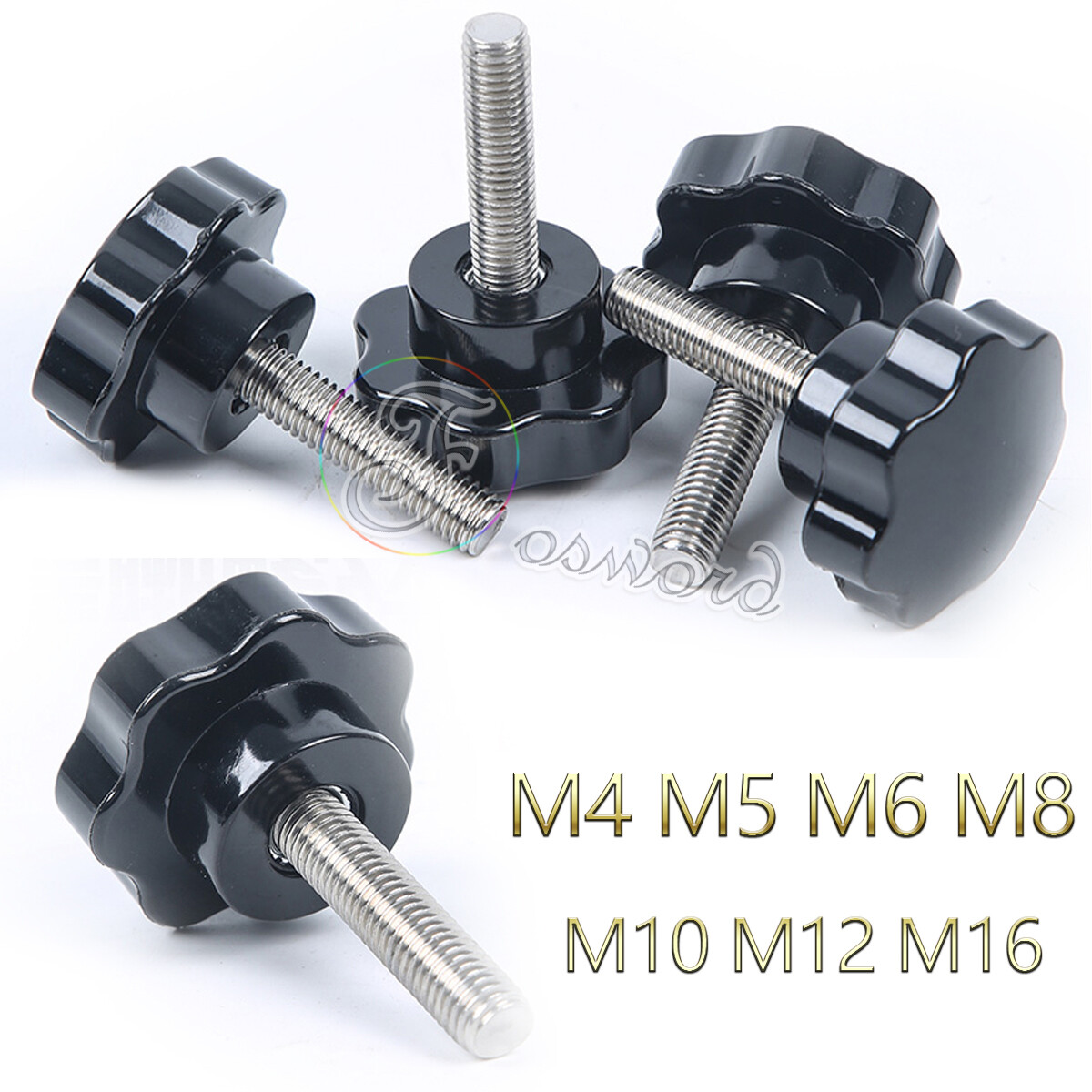 Knurled Thumb Screws A2 Stainless Hand Turn Knob Bolts 31-M8*16 M3 M4 M5 6 10 12 gallery