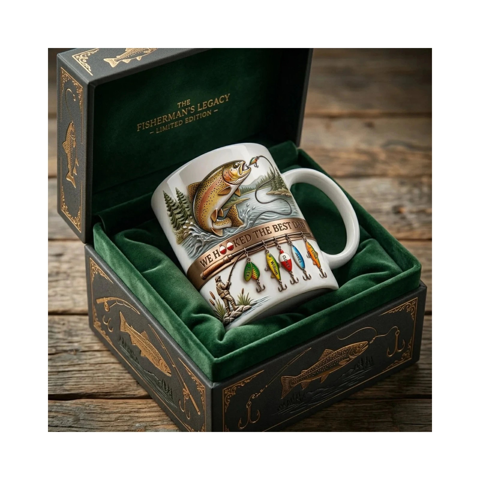 Personalized Fishing Dad Mug Custom Name Fisherman Gift Coffee Cup, Father Day gallery