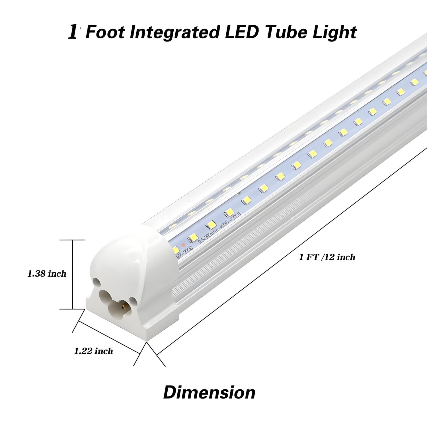 LED Shop Light Fixture, 12inch 9W, 1080LM, 6500K, T8 V-Shape Integrated Tube ... gallery