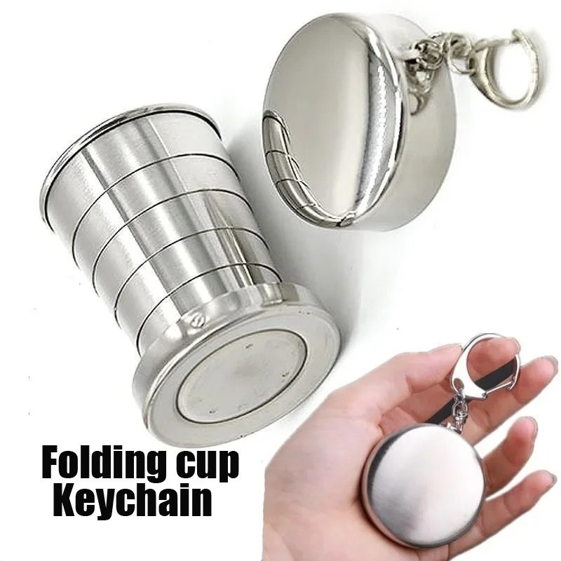 Stainless Steel Portable Outdoor Telescopic Collapsible Folding Cup Bugbag 250ml gallery