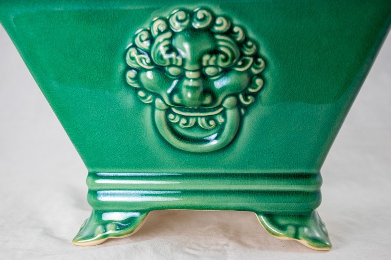 Fine Square Green Cactus & Succulent Planter, Bonsai Pot + Mesh - 10"x 10"x 6" gallery