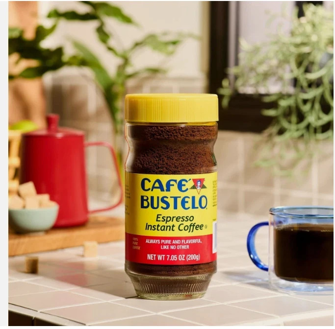 (PACK OF 2) Cafe Bustelo, Espresso Style, Dark Roast Instant Coffee, 7.05 oz Jar gallery