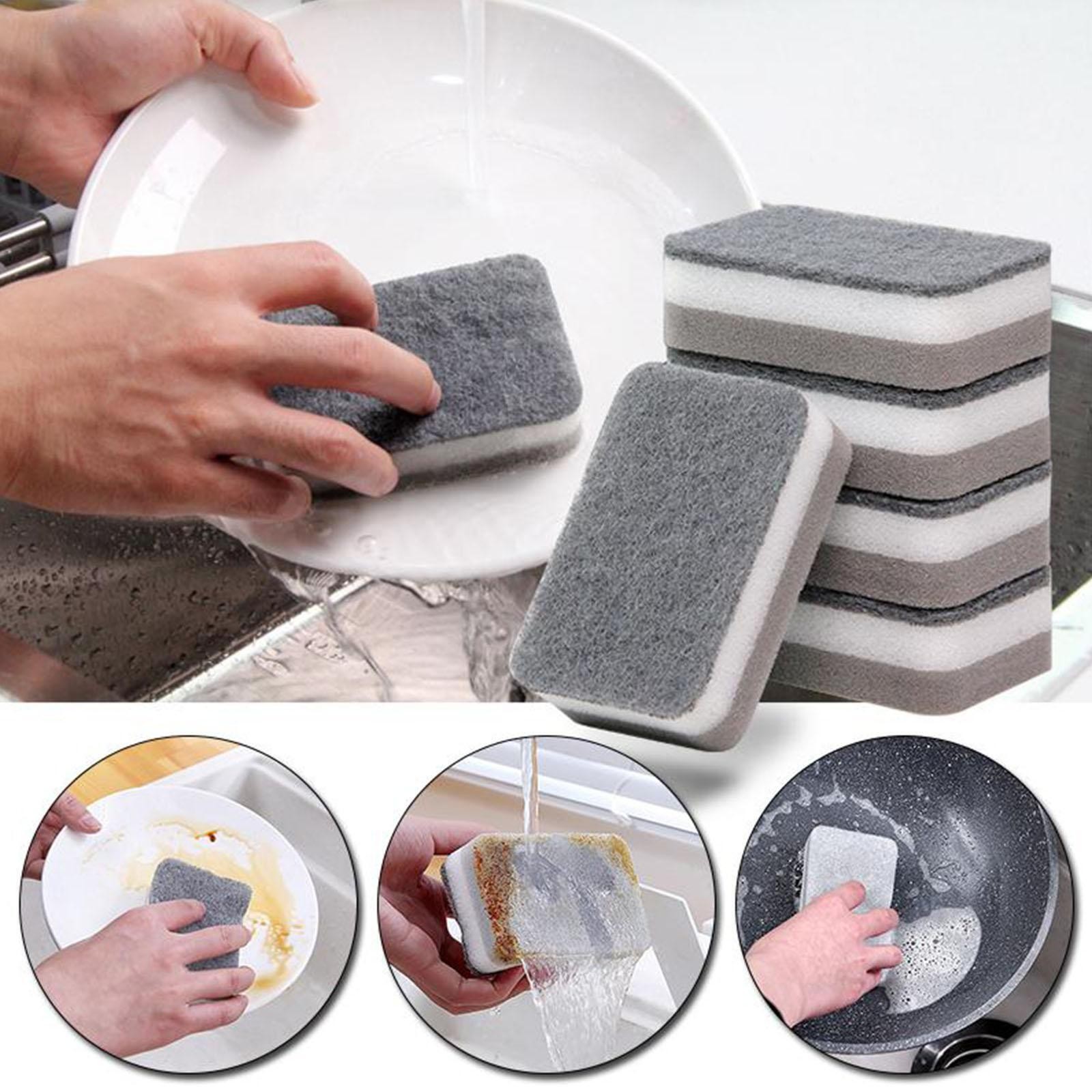 NEW 1Pc Dish Sponge For Heavy Duty Scrub Sponges ual-Sided Sponge Kitchen gallery