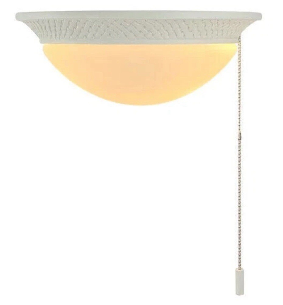 HARBOR BREEZE Tilghman 11-in 2 - Light White Wicker LED Ceiling Fan Light-New! gallery