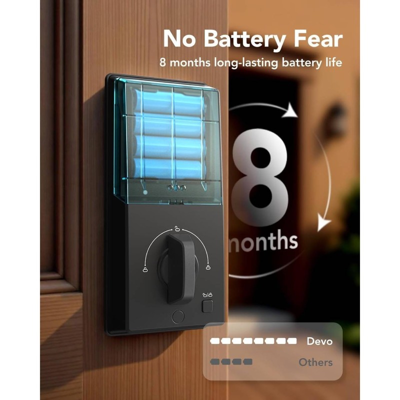 Smart Door Lock, Keyless Entry Deadbolt Bluetooth/Wi-Fi, Touchscreen App Control gallery