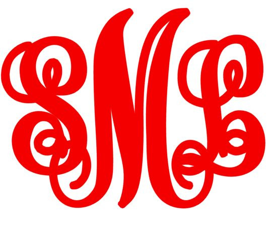 Script Monogram- Great gift idea for Yeti, Cellphones, Auto, Laptop gallery