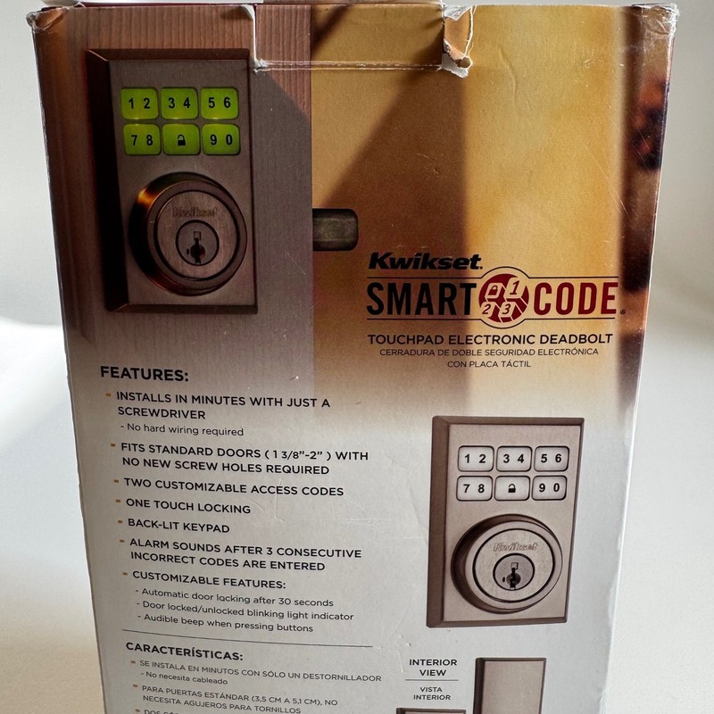 Kwikset SmartCode Signature Series Touchpad Electronic Deadbolt Satin Nickel gallery