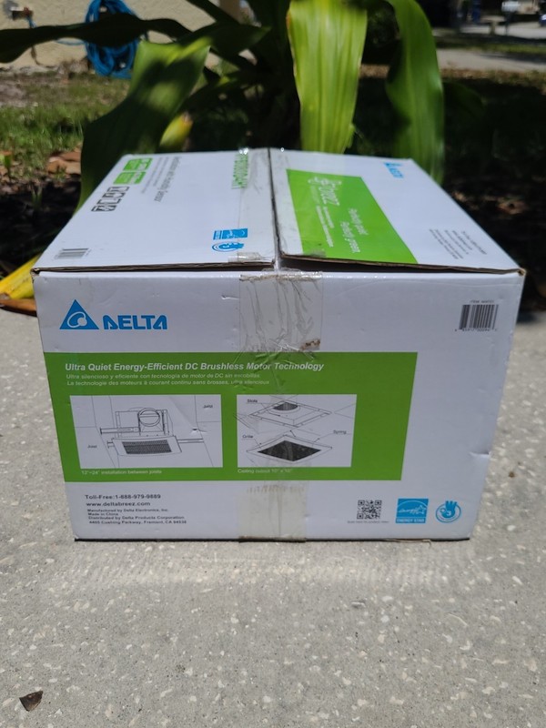 Delta Breez Ventilation System VFB080D4H1 Humidity Sensor LED Light New Open Box gallery