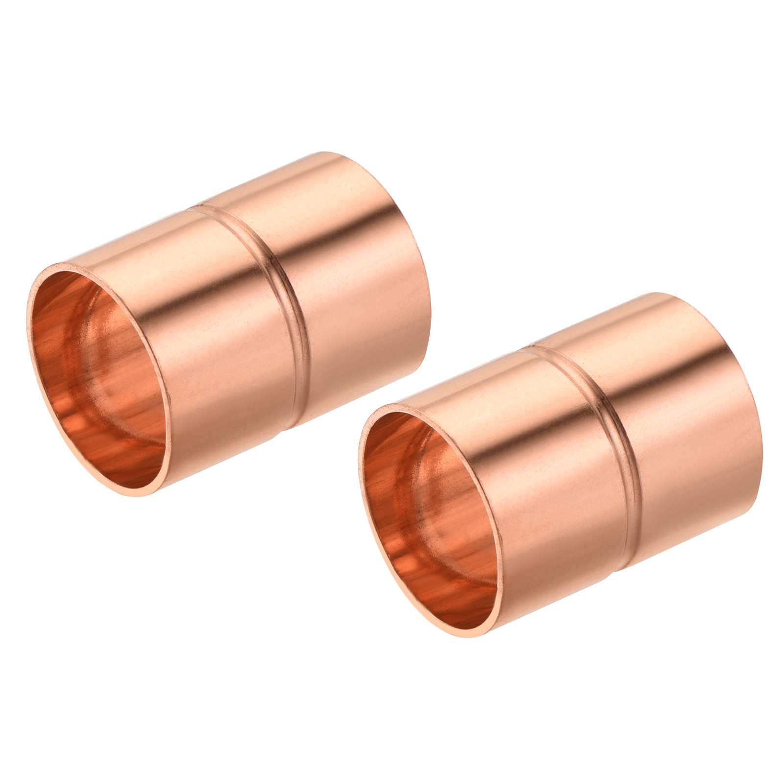 Straight Copper Coupling Fittings, 3/4 Inch ID Welding Joint, Pack of 2 gallery