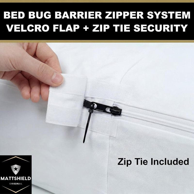 MATTSHIELD Ultimate 3-Piece Kit - Bed Bug-Proof Mattress Cover Queen Size 100% C gallery