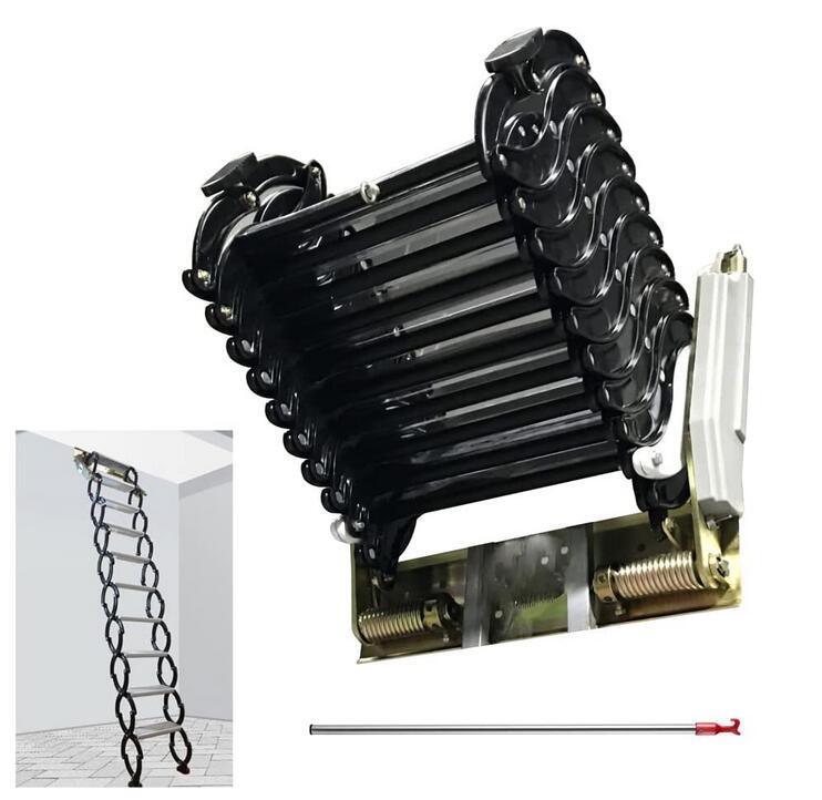 Open Box Narrow Wall Mounted Attic Loft Ladder Wall Loft Folding Ladder gallery