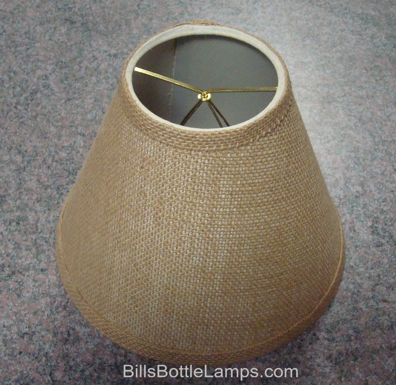 Rustic Cottage Cabin Burlap Table Light LAMP SHADE "Clip-On" Bulb 9" inch Cone gallery