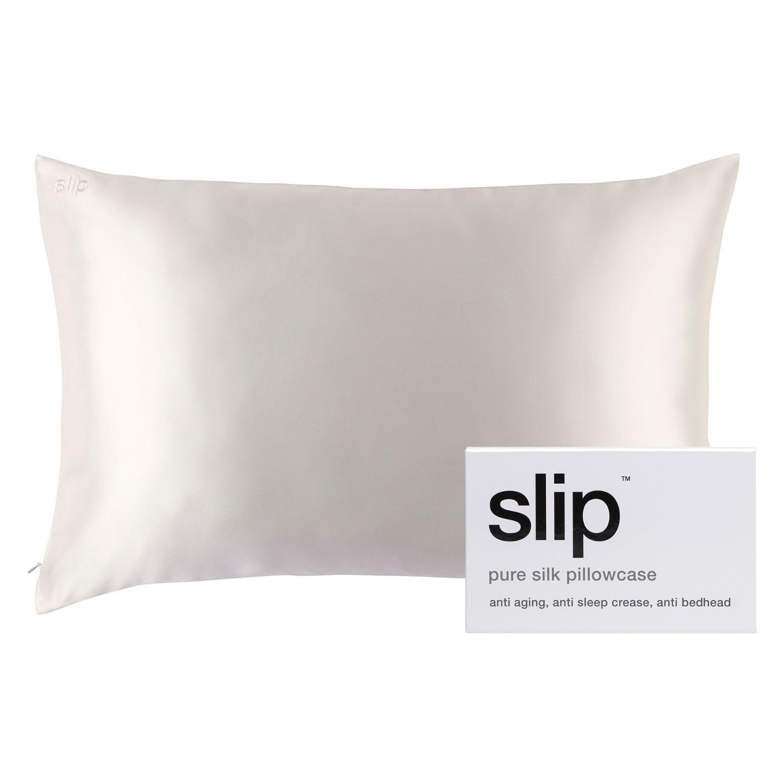 Slip Pure Silk Pillowcase - Queen - White - (20" x 30") - BRAND NEW gallery